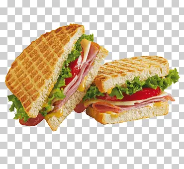 Sandwich Especial de Jamon y Queso con Vegetales
